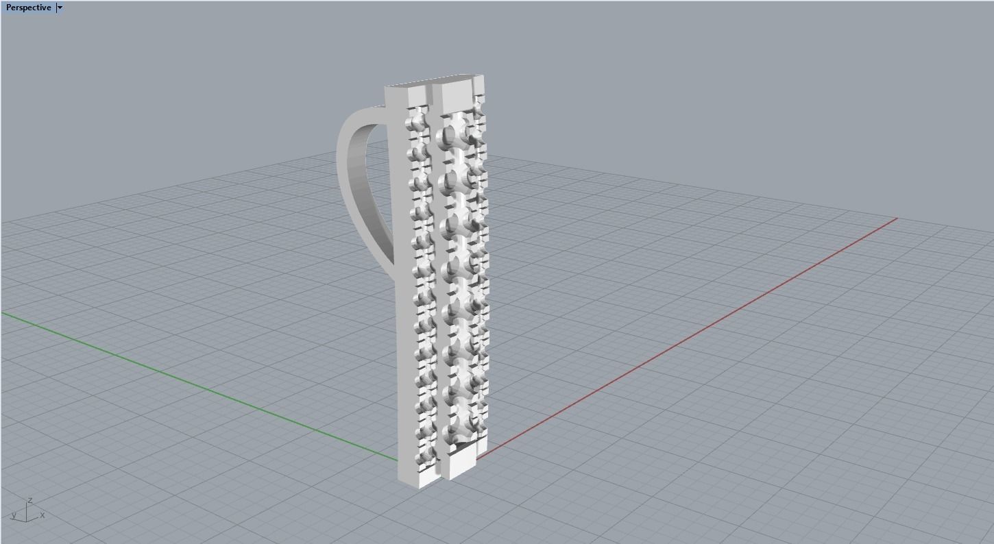 Rectangular pendant 3D print model_9