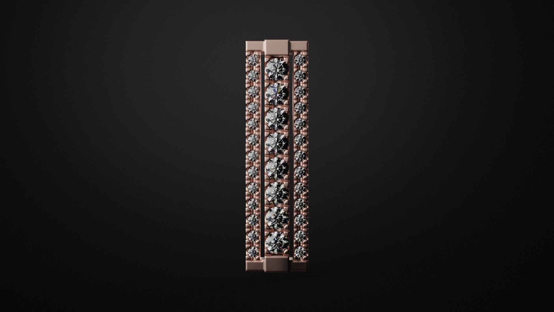 Rectangular pendant 3D print model_5