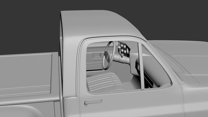 Chevrolet C10 1974 3D print model 7