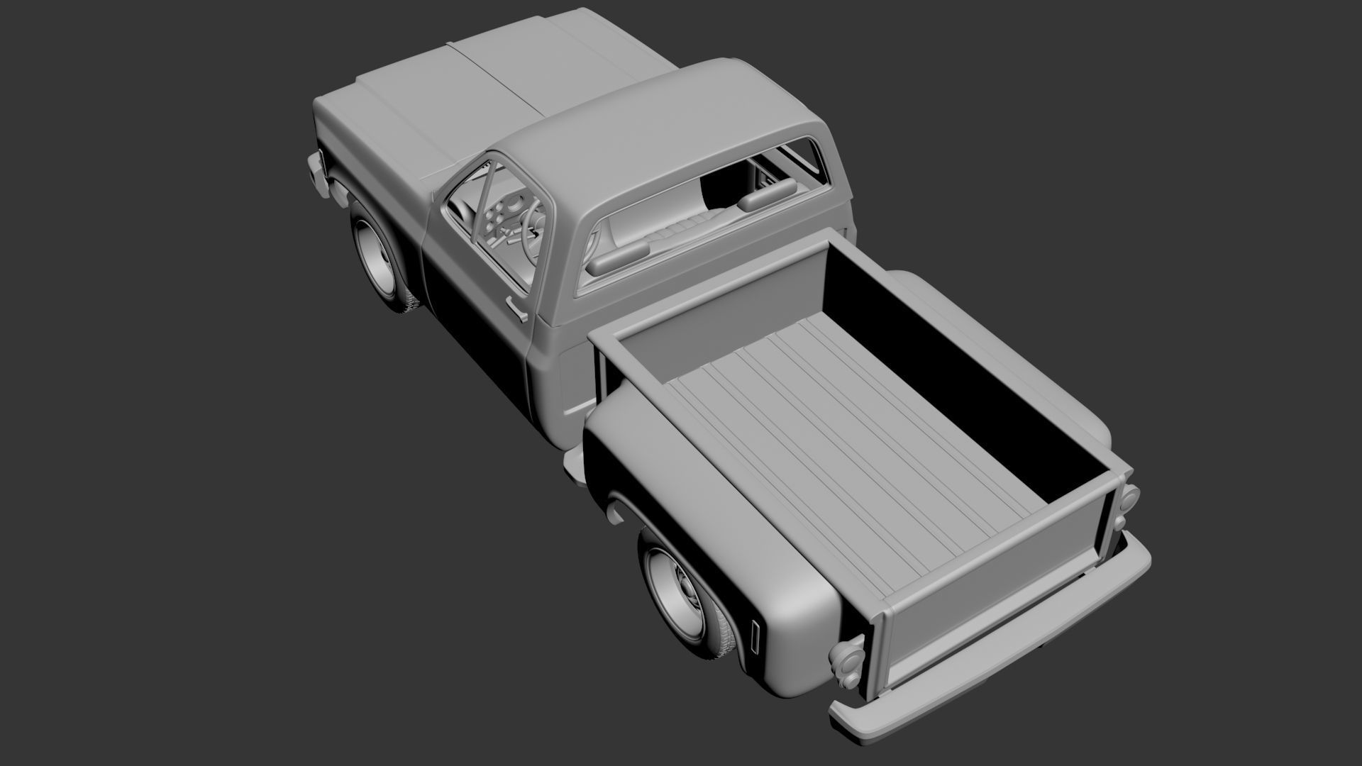 Chevrolet C10 1974 3D print model_3