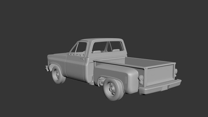 Chevrolet C10 1974 3D print model 3