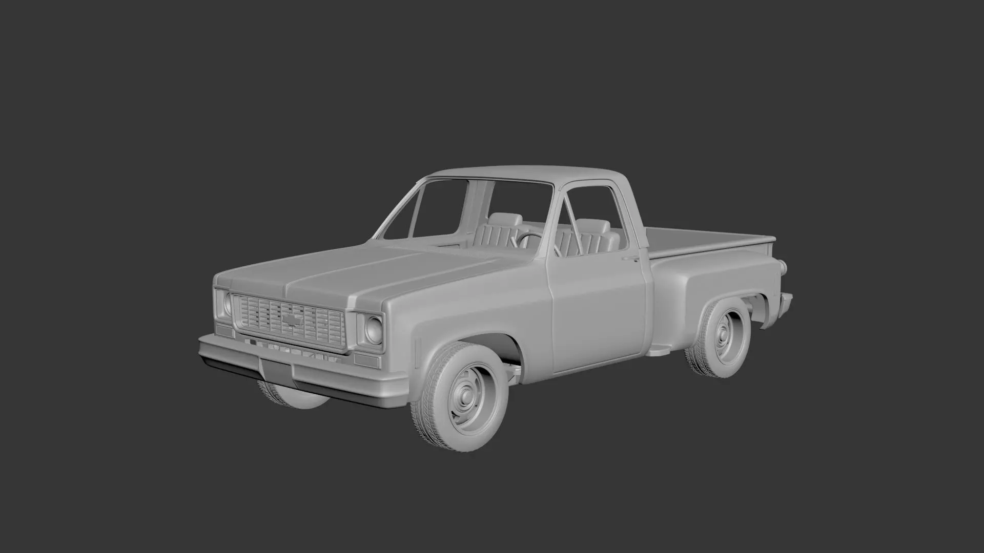 Chevrolet C10 1974 3D print model_0