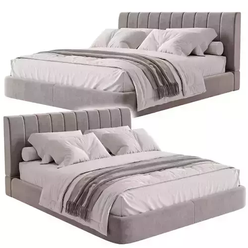 white bed 3D model