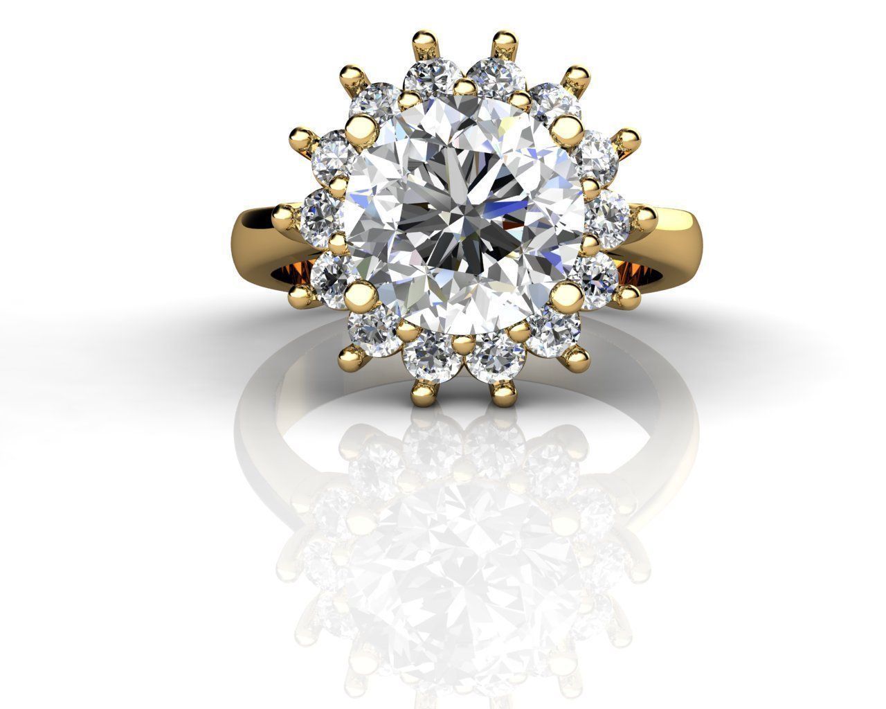 Diamond Ring CT 3D print model_2