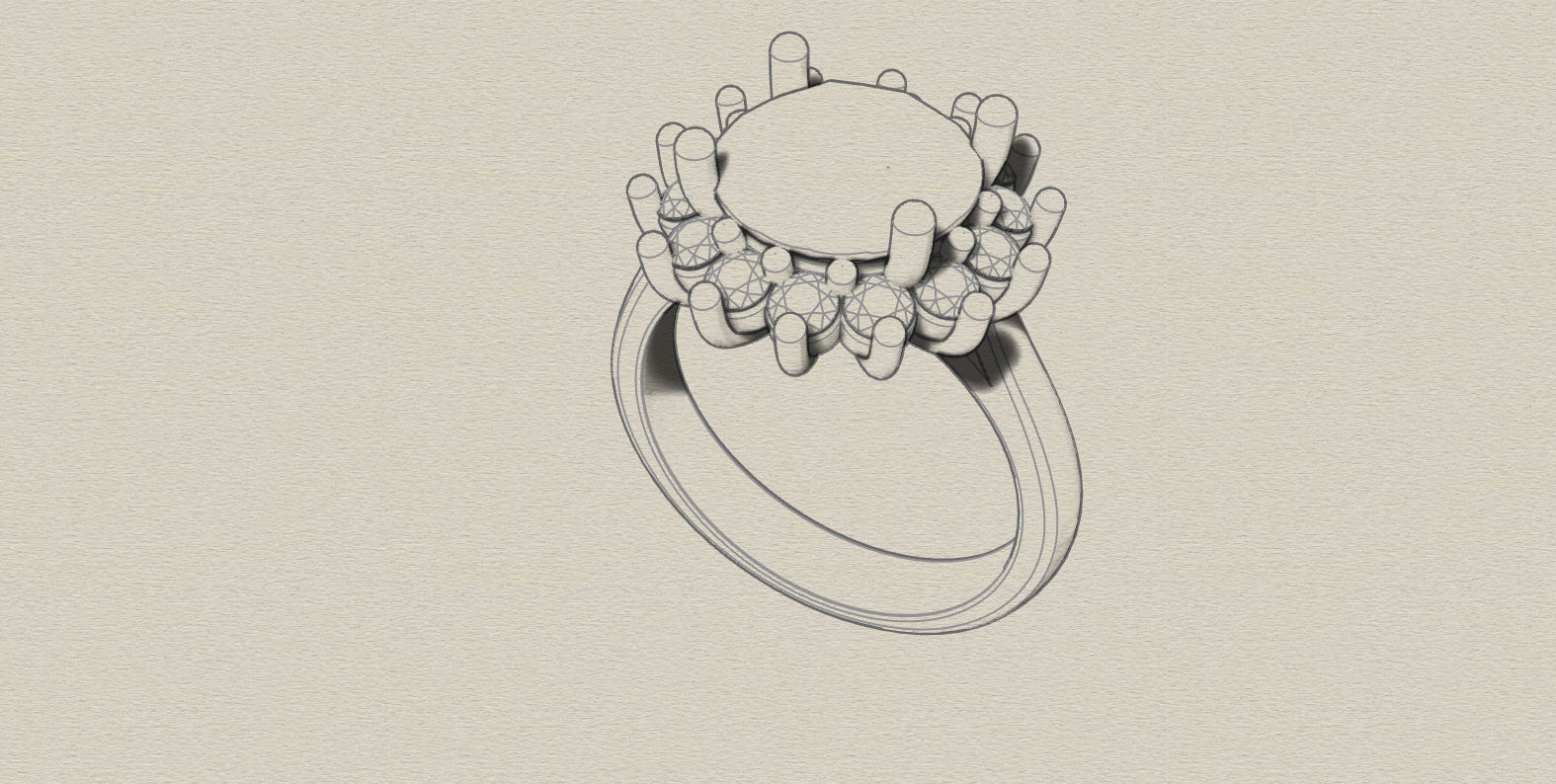Diamond Ring CT 3D print model_5