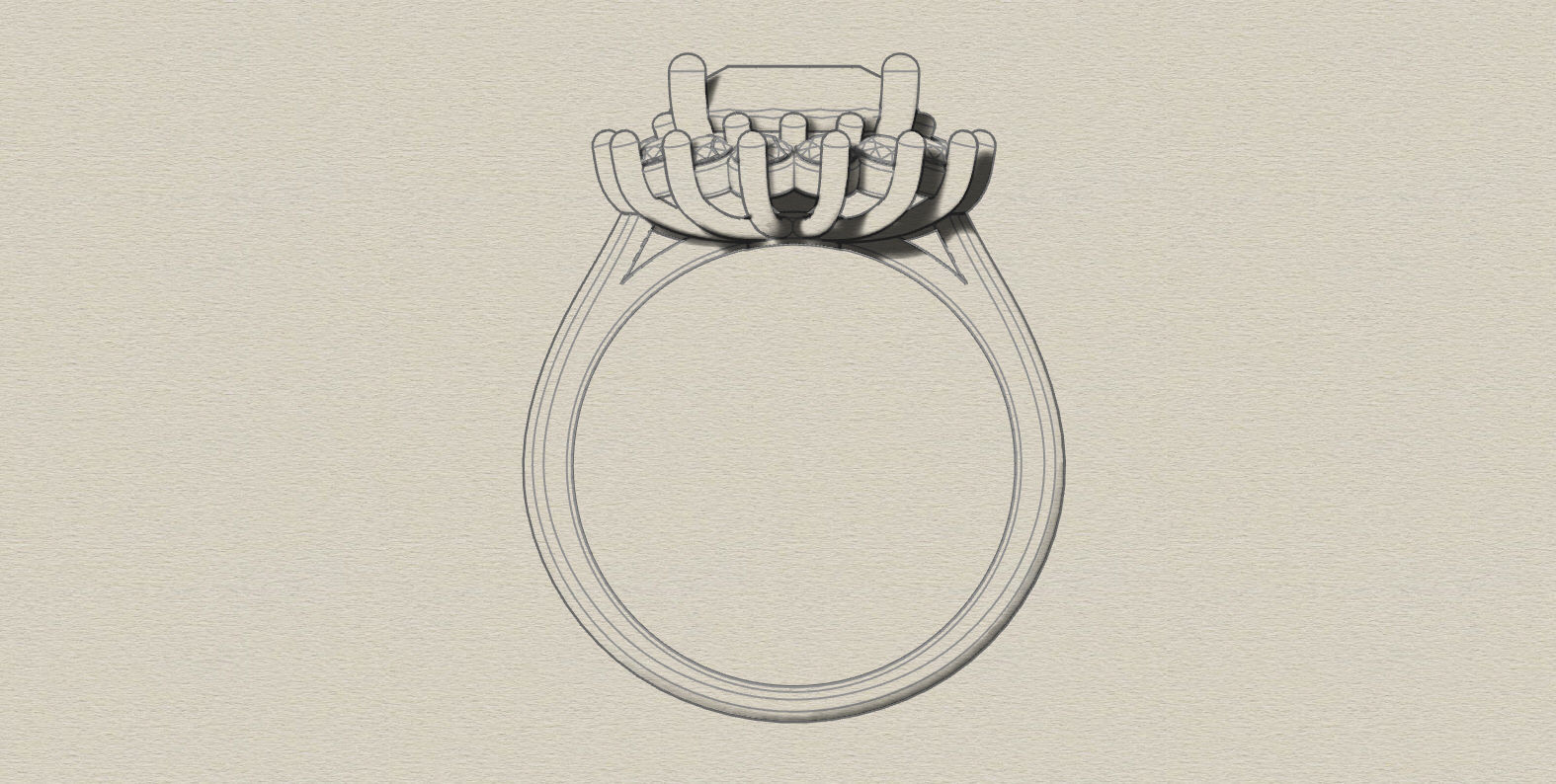 Diamond Ring CT 3D print model_4