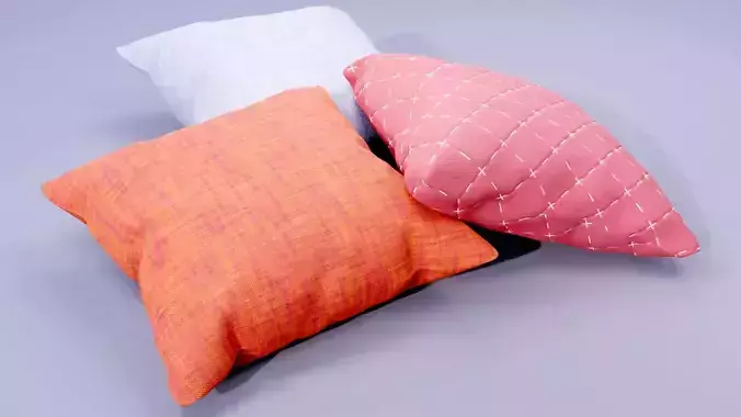 Photorealistic 3D Pillow models with PBR textures