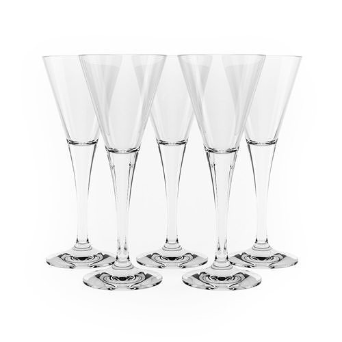 Glass champagne flutes - Low-poly 3D model