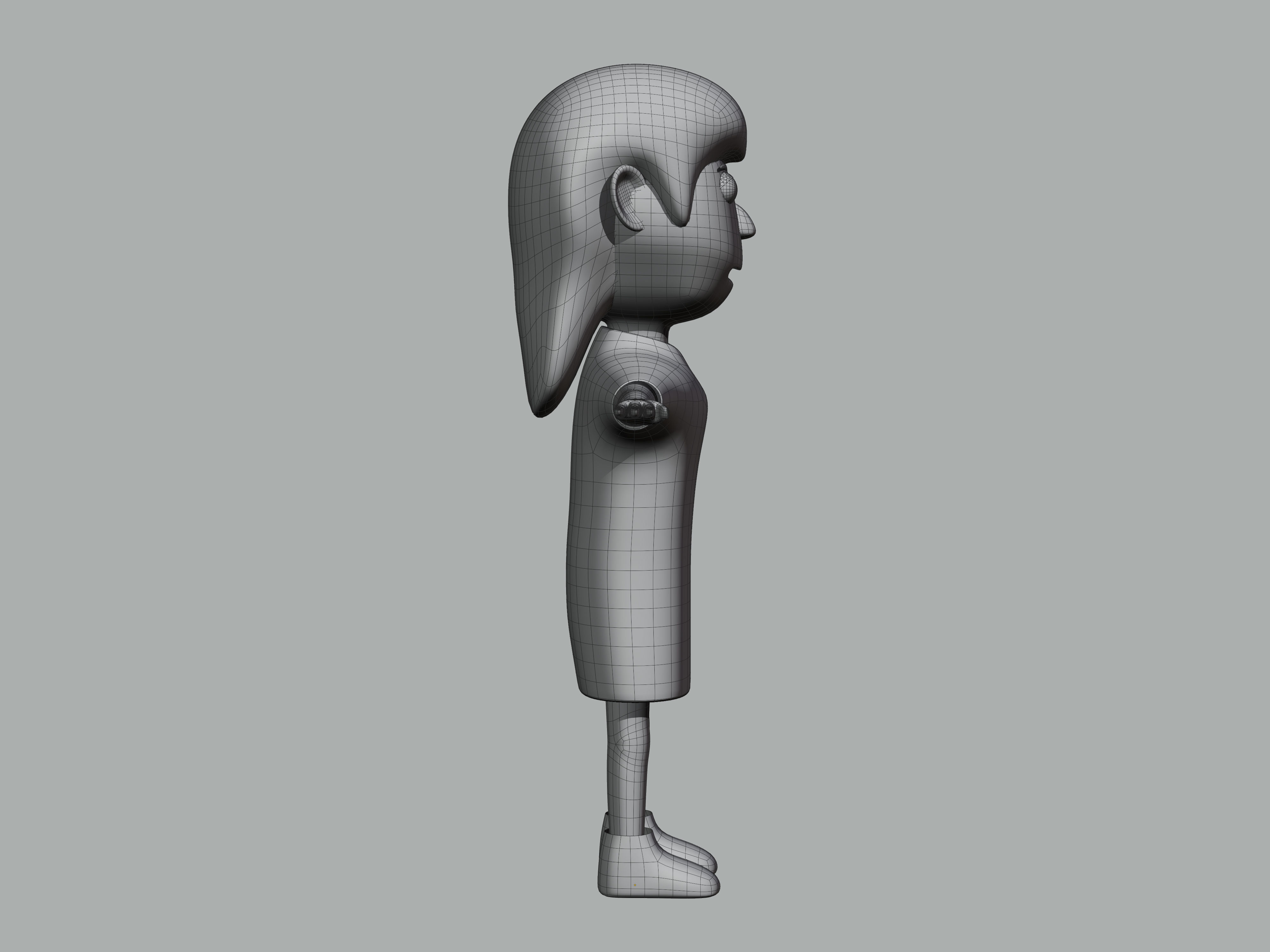 The big head kid Low-poly character 3D model_12