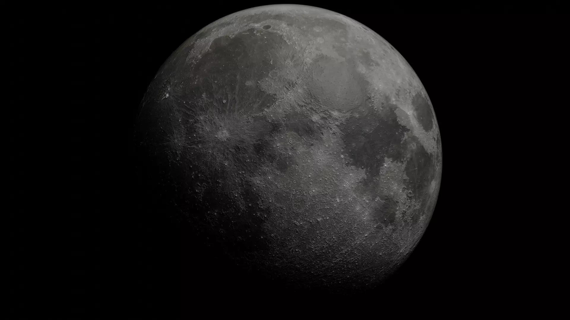 The Moon - made in Blender Low-poly 3D model