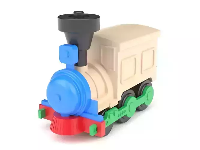 Toy steam locomotive 3D model