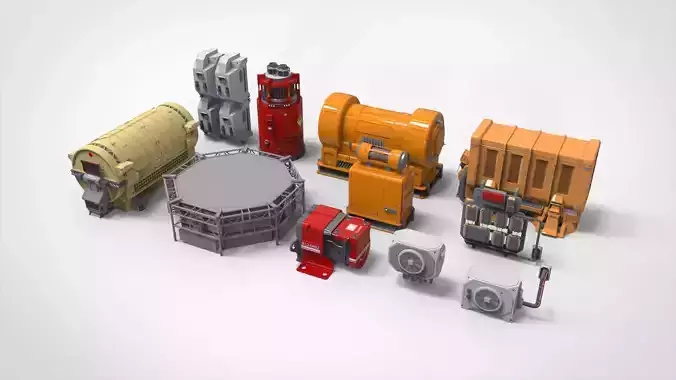 sci fi props 3 3D model
