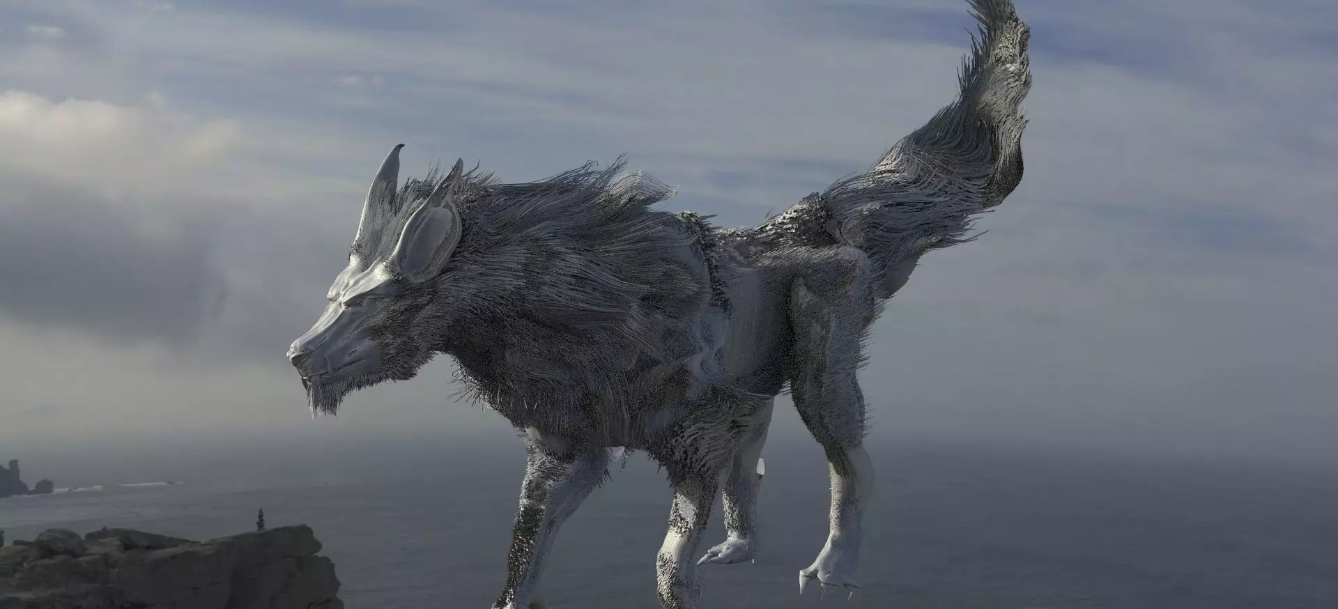 Wolf Prehistoric 3D model_0