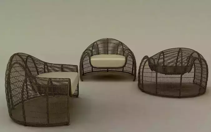 Seating Chair weaved Rope Caribbean and Tropical