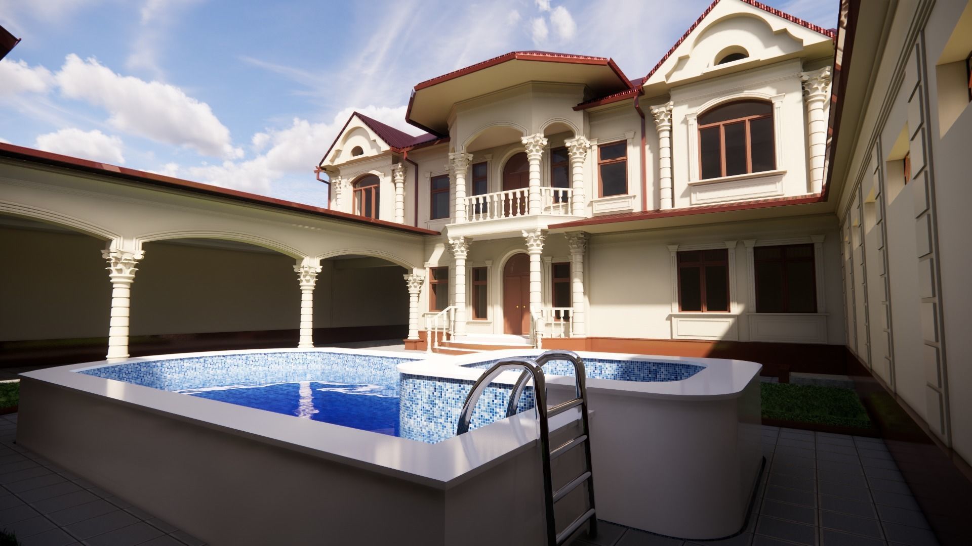 Revit exterior classic design Free 3D model_5