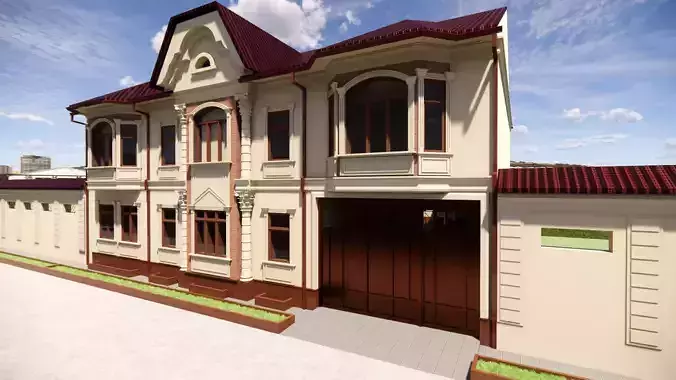 Revit exterior classic design Free 3D model
