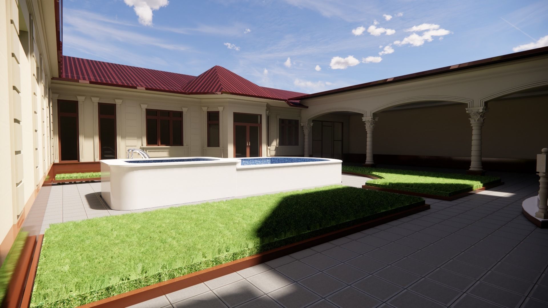 Revit exterior classic design Free 3D model_6