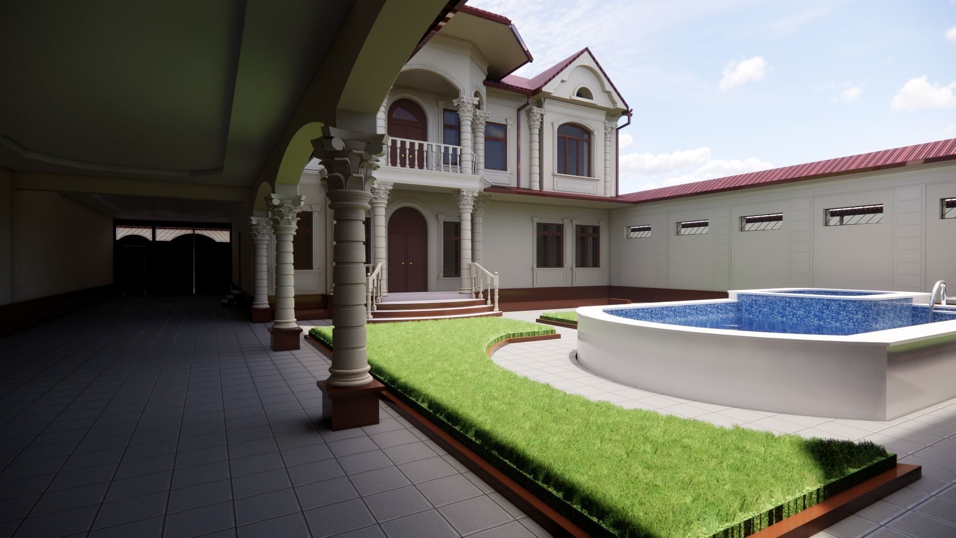 Revit exterior classic design Free 3D model_4