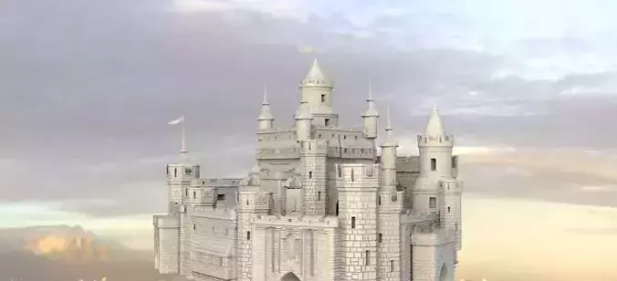castle medieval fortress 3D model