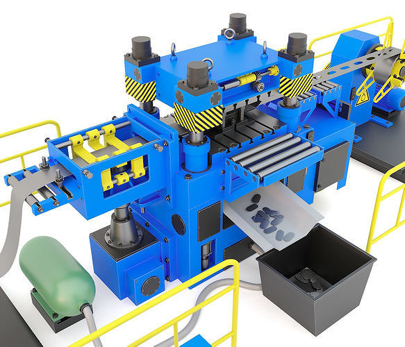 Industrial mechanical press-stamping machine tool AV6230 3D model