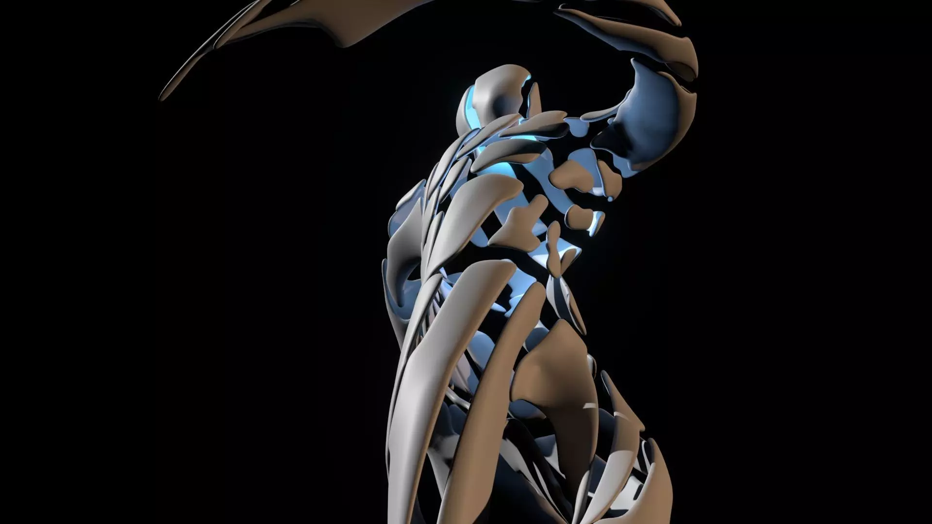 Abstract statue 2 Low-poly 3D model