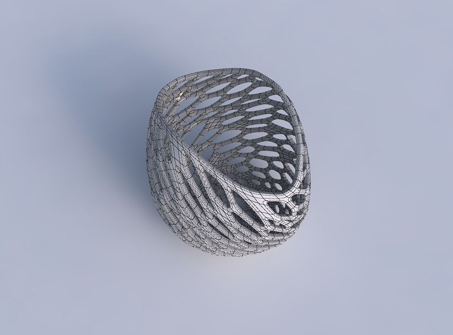 Bowl compressed 3 with twisted organic lattice 3D print model_6