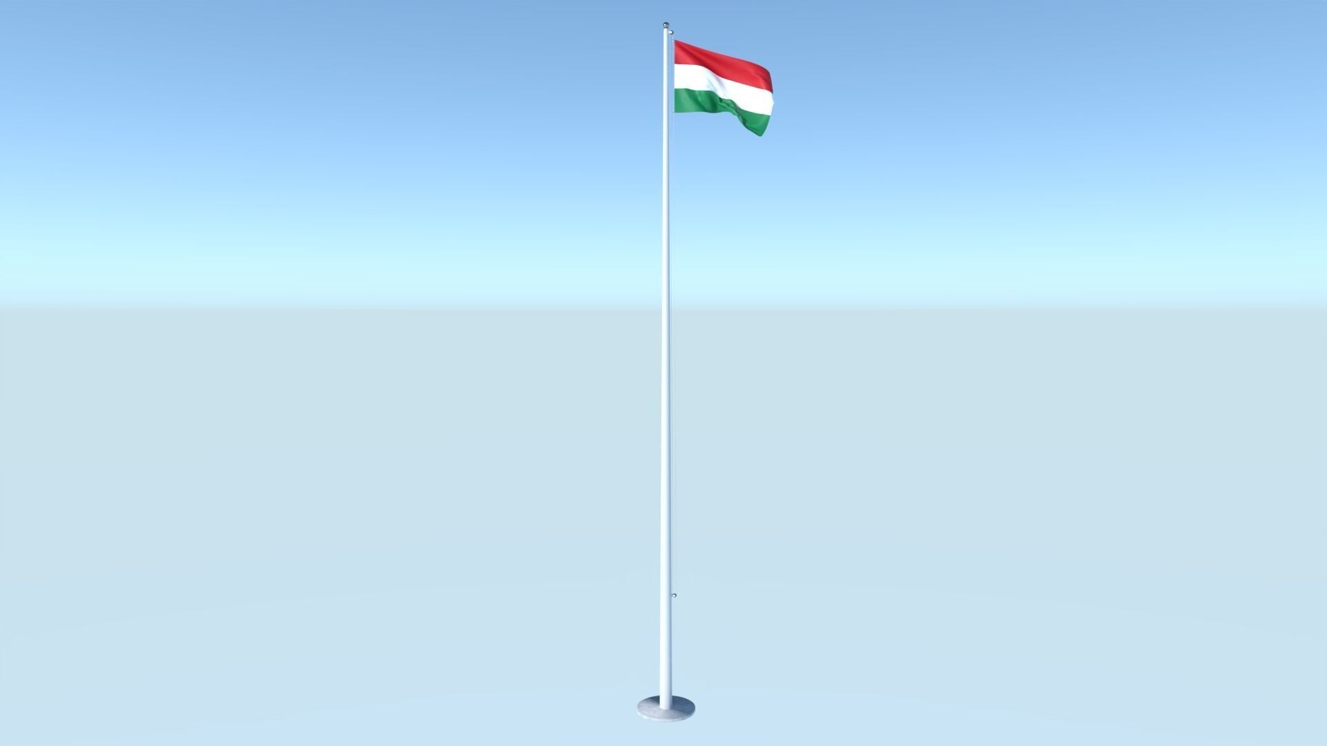 Animated Flag of Hungary Low-poly 3D model_5