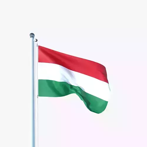 Animated Flag of Hungary Low-poly 3D model
