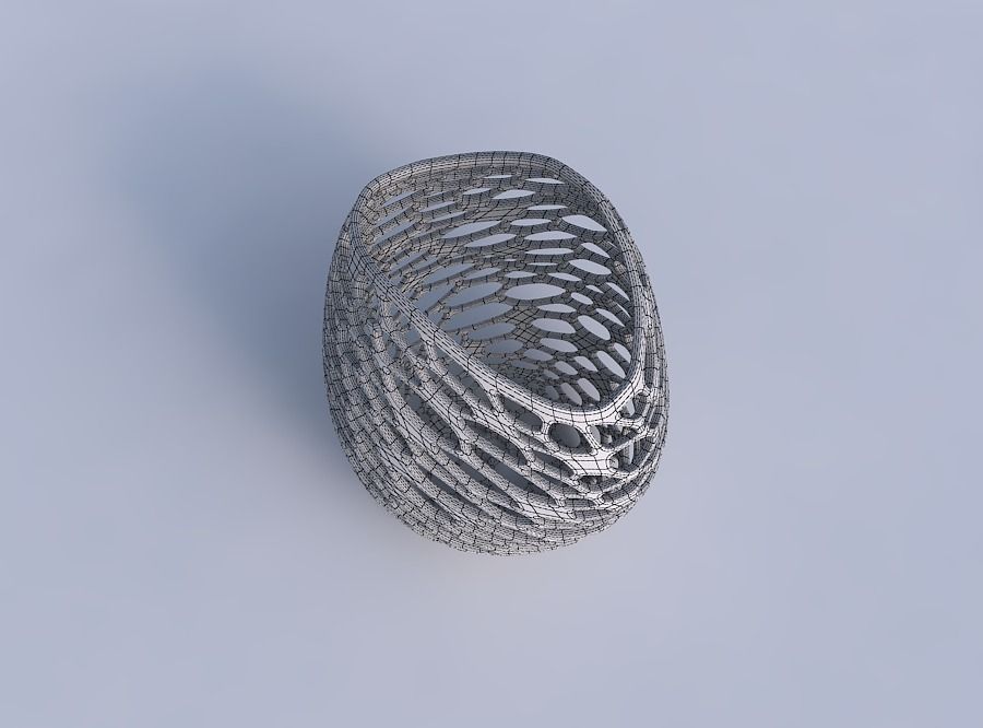 Bowl compressed 3 with twisted organic lattice 2 3D print model_6