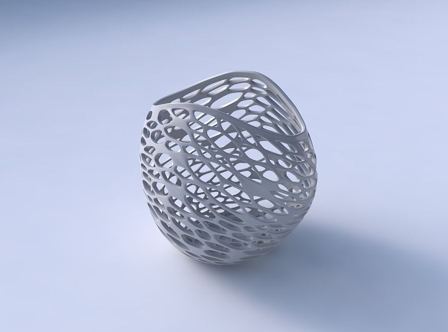 Bowl compressed 3 with twisted organic lattice 2 3D print model_3