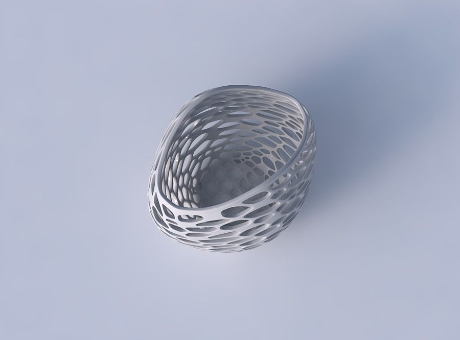 Bowl compressed 3 with twisted organic lattice 2 3D print model_2