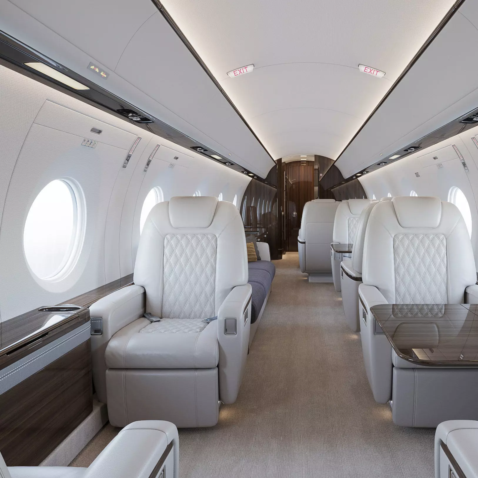 Business Jet Interior 3D model_0