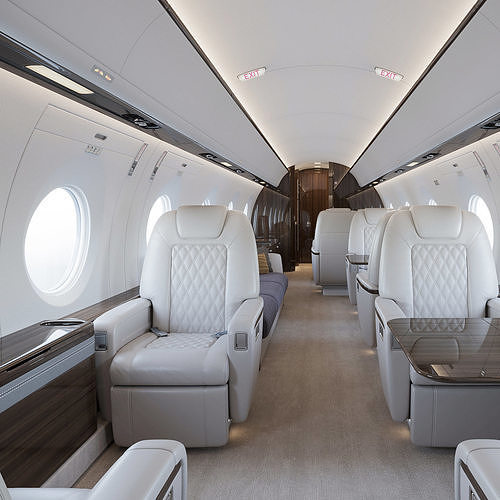 Business Jet Interior 3D model