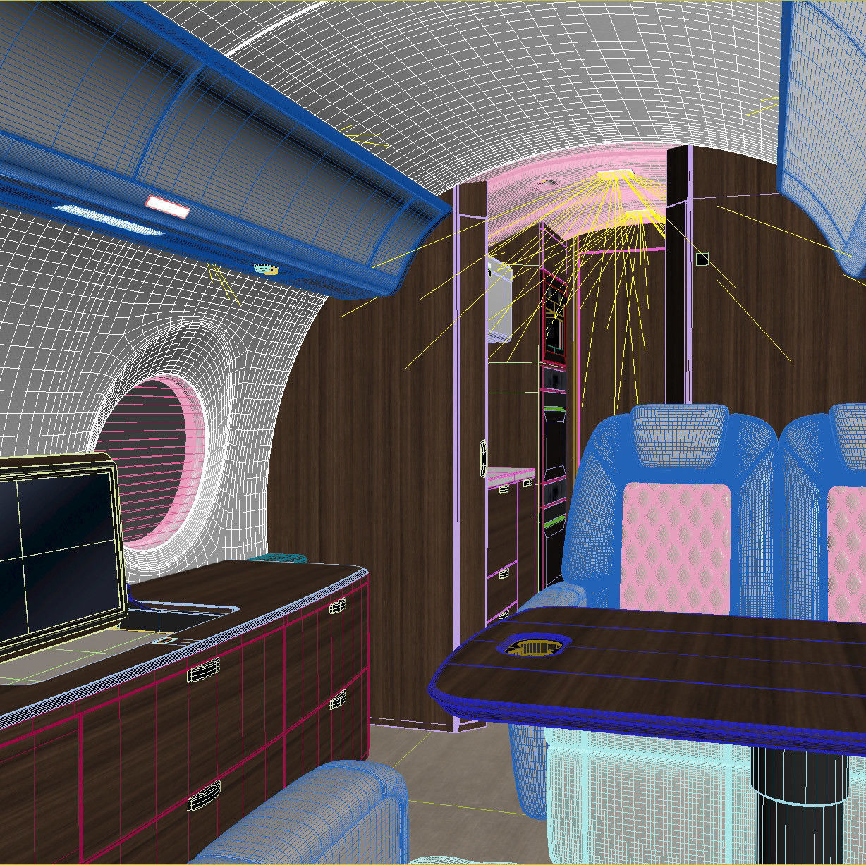 Business Jet Interior 3D model_13