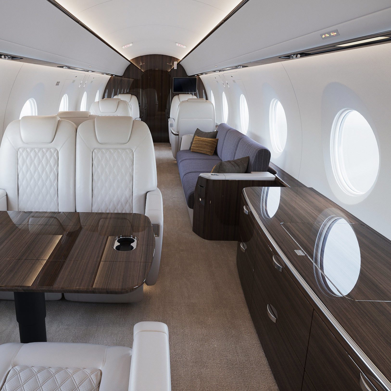 Business Jet Interior 3D model_5