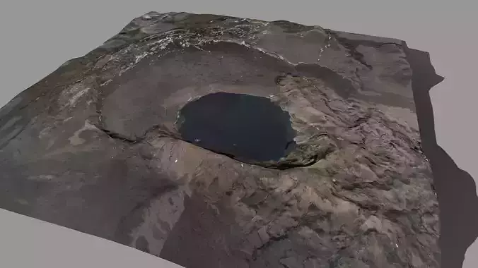 Mountain landscape Crater 3D model