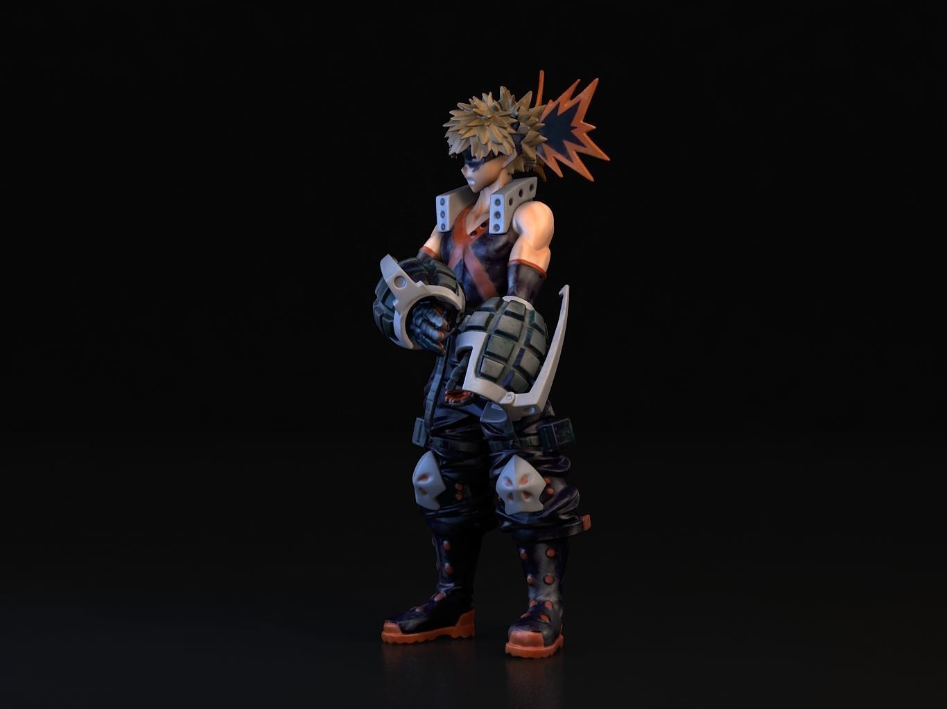 BAKUGO action figure of character from game 3D model_10