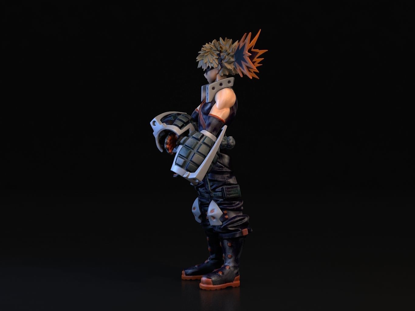 BAKUGO action figure of character from game 3D model_9