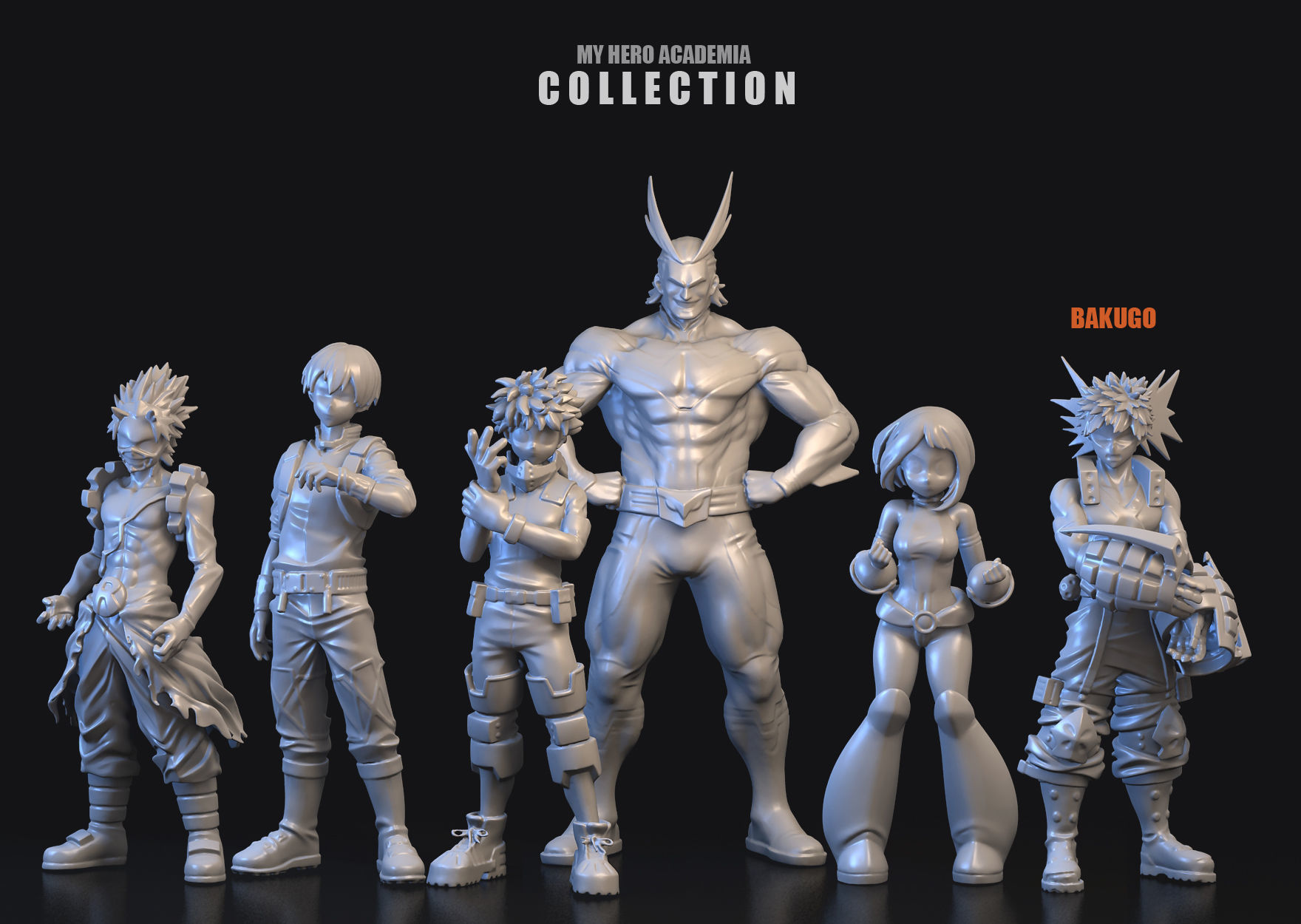 BAKUGO action figure of character from game 3D model_2