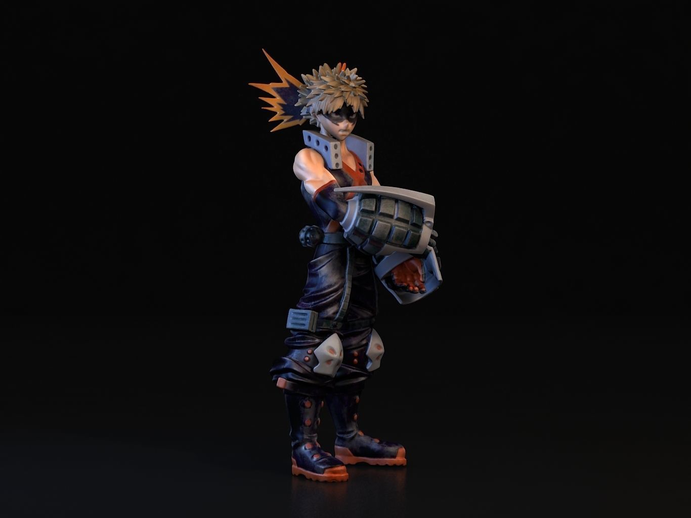 BAKUGO action figure of character from game 3D model_4