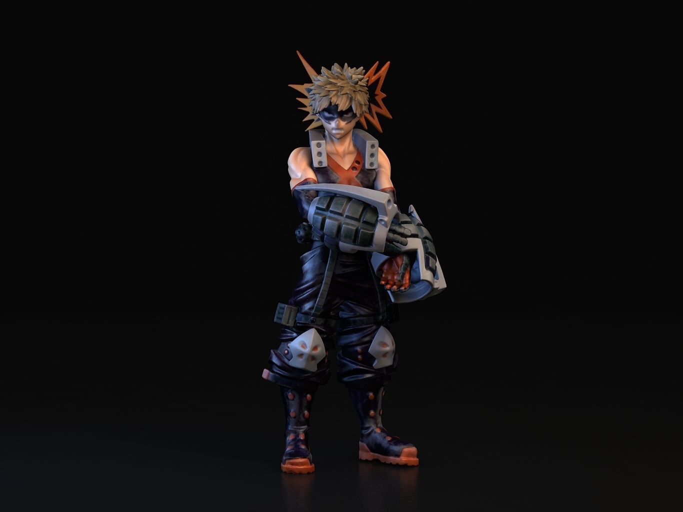 BAKUGO action figure of character from game 3D model_3