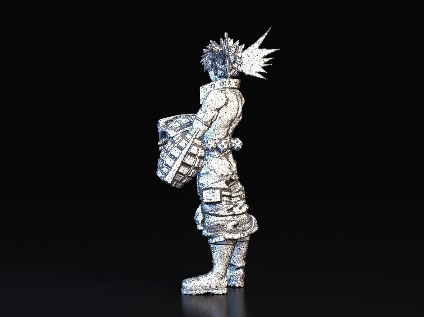 BAKUGO action figure of character from game 3D model_26