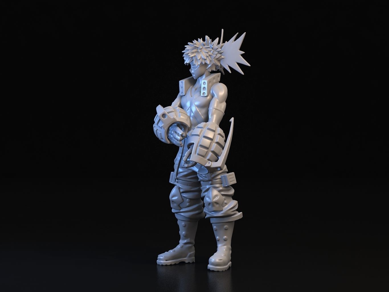 BAKUGO action figure of character from game 3D model_19
