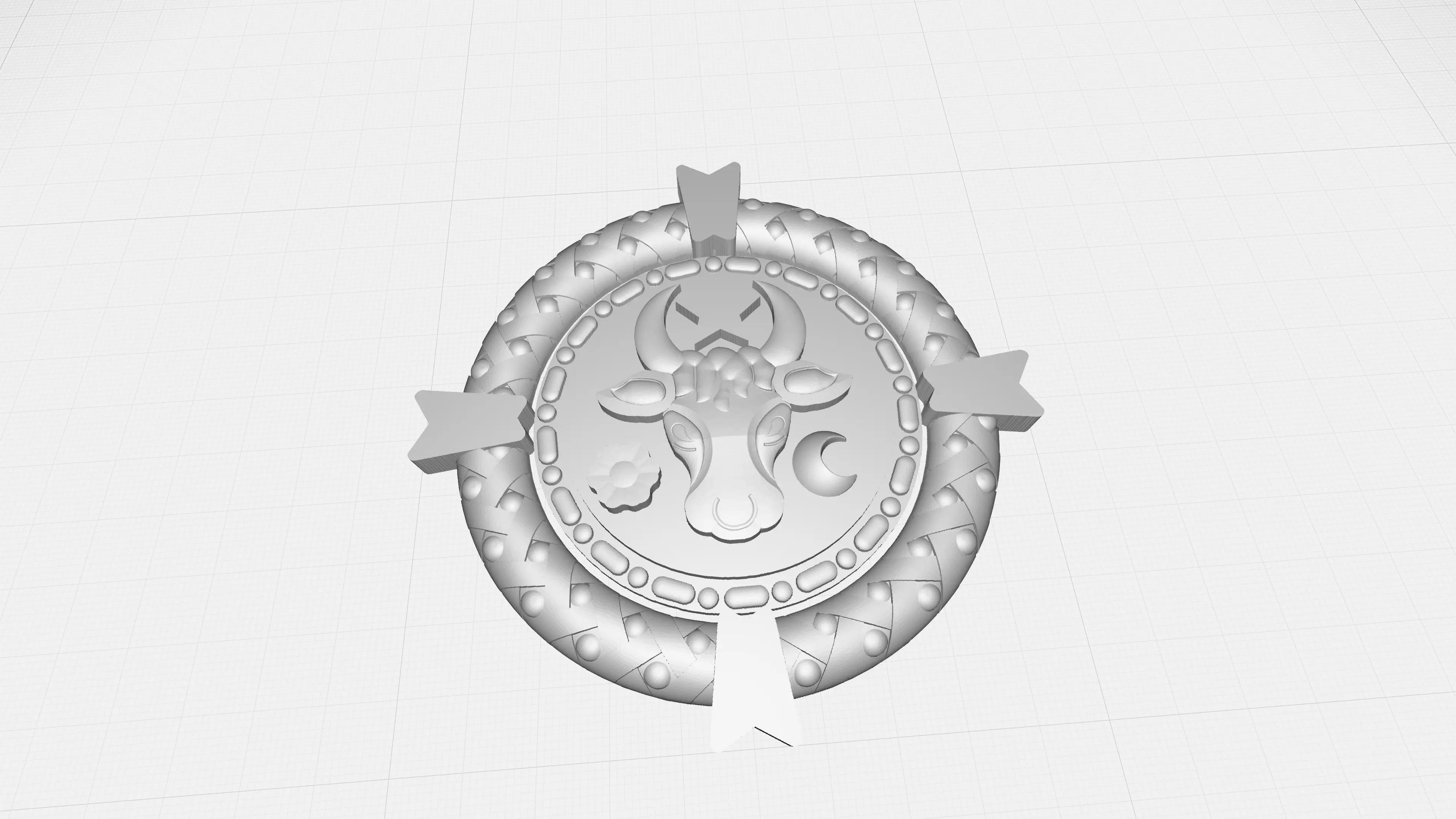 Old Moldavia Church Emblem 3D model_0