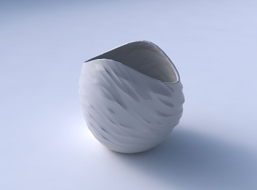 Bowl compressed 3 with fibers 3D print model_3