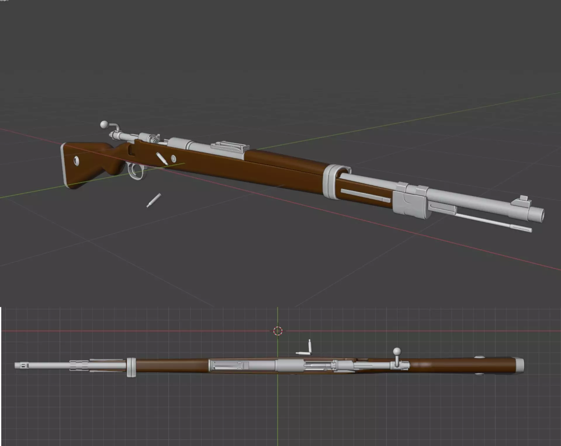 Kar98 Rifle Free low-poly 3D model
