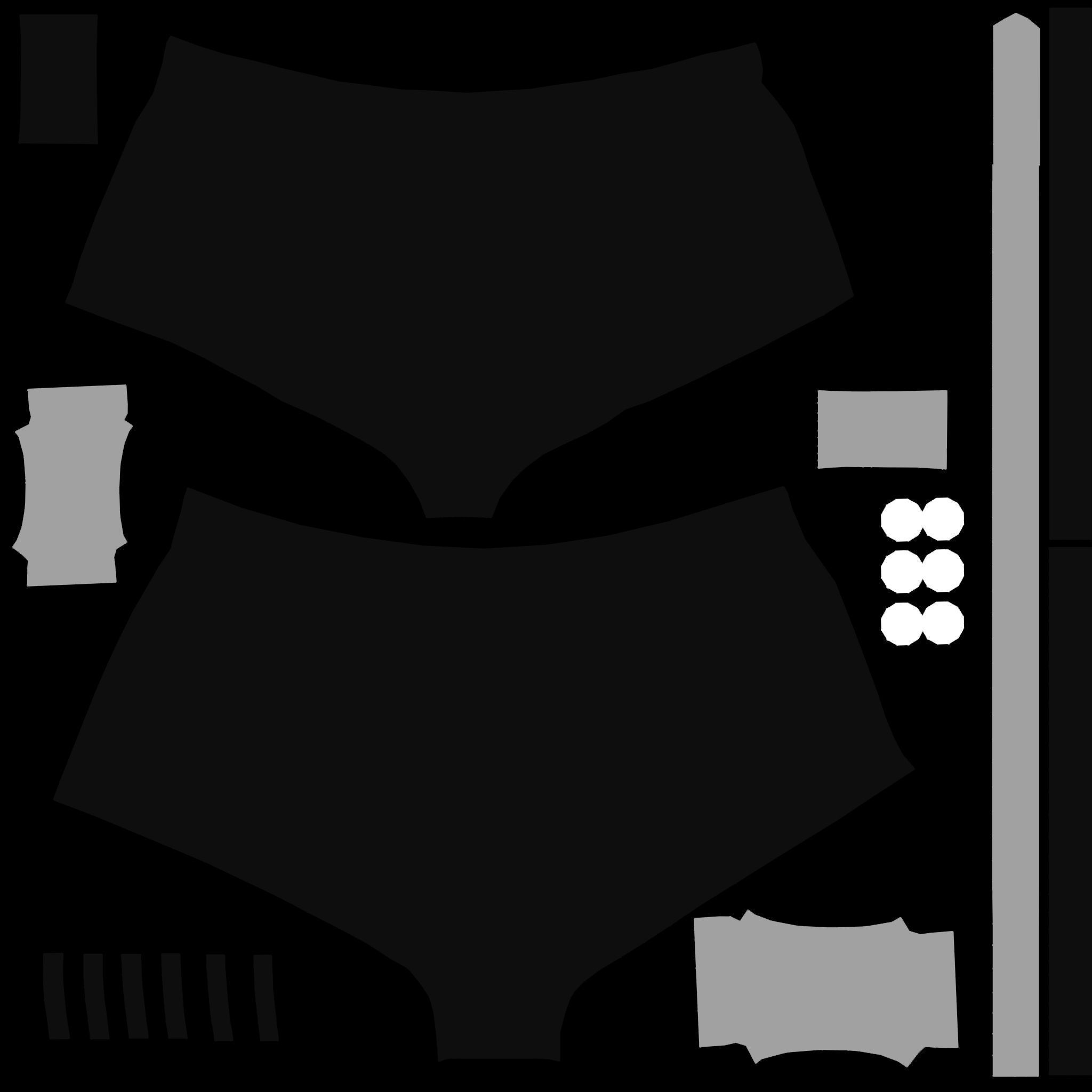 Lace Edge Mini Shorts Low-poly 3D model_6