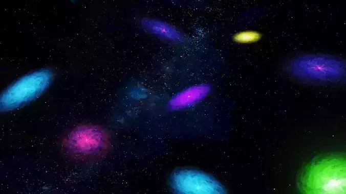 galaxy colorful stars in space