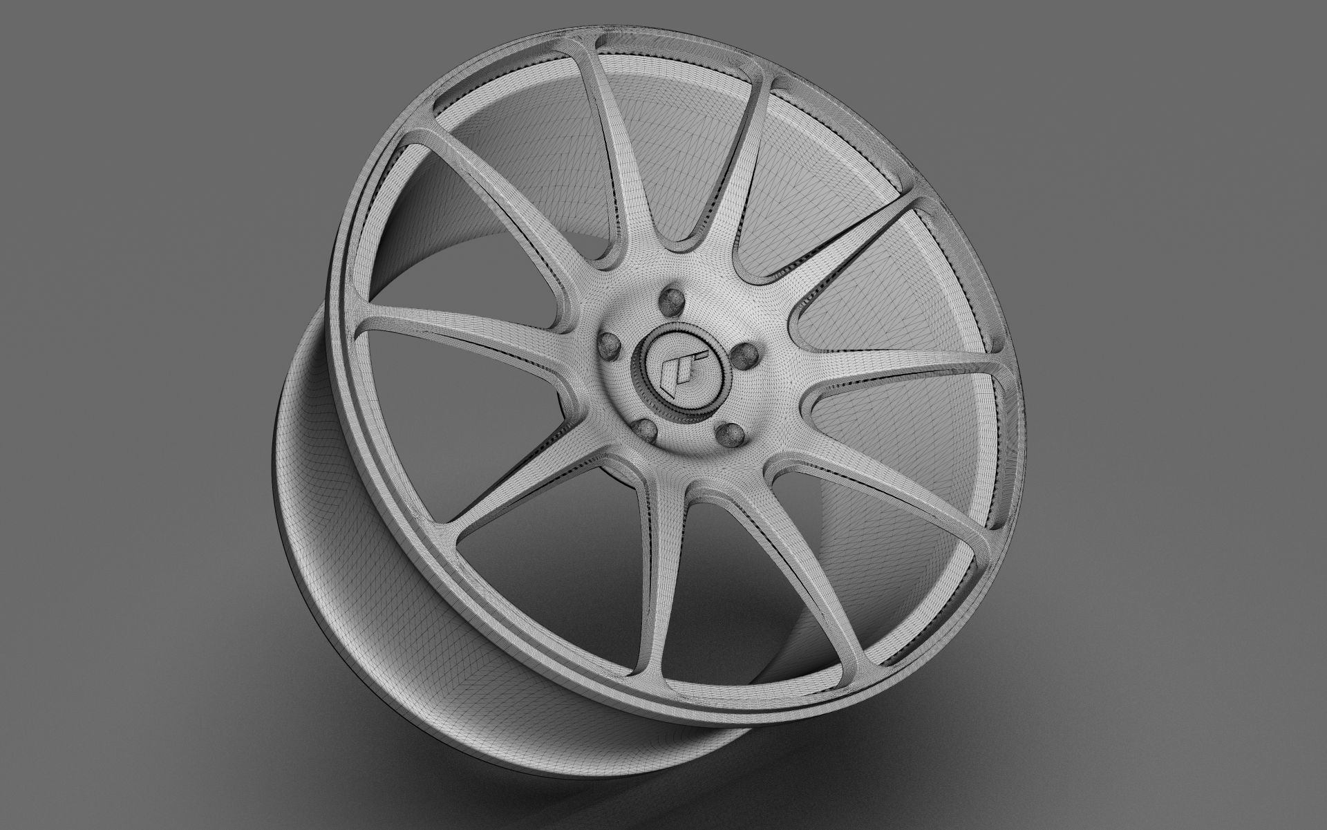 Japan Racing JR11 wheel silver 3D model 3D print model_8