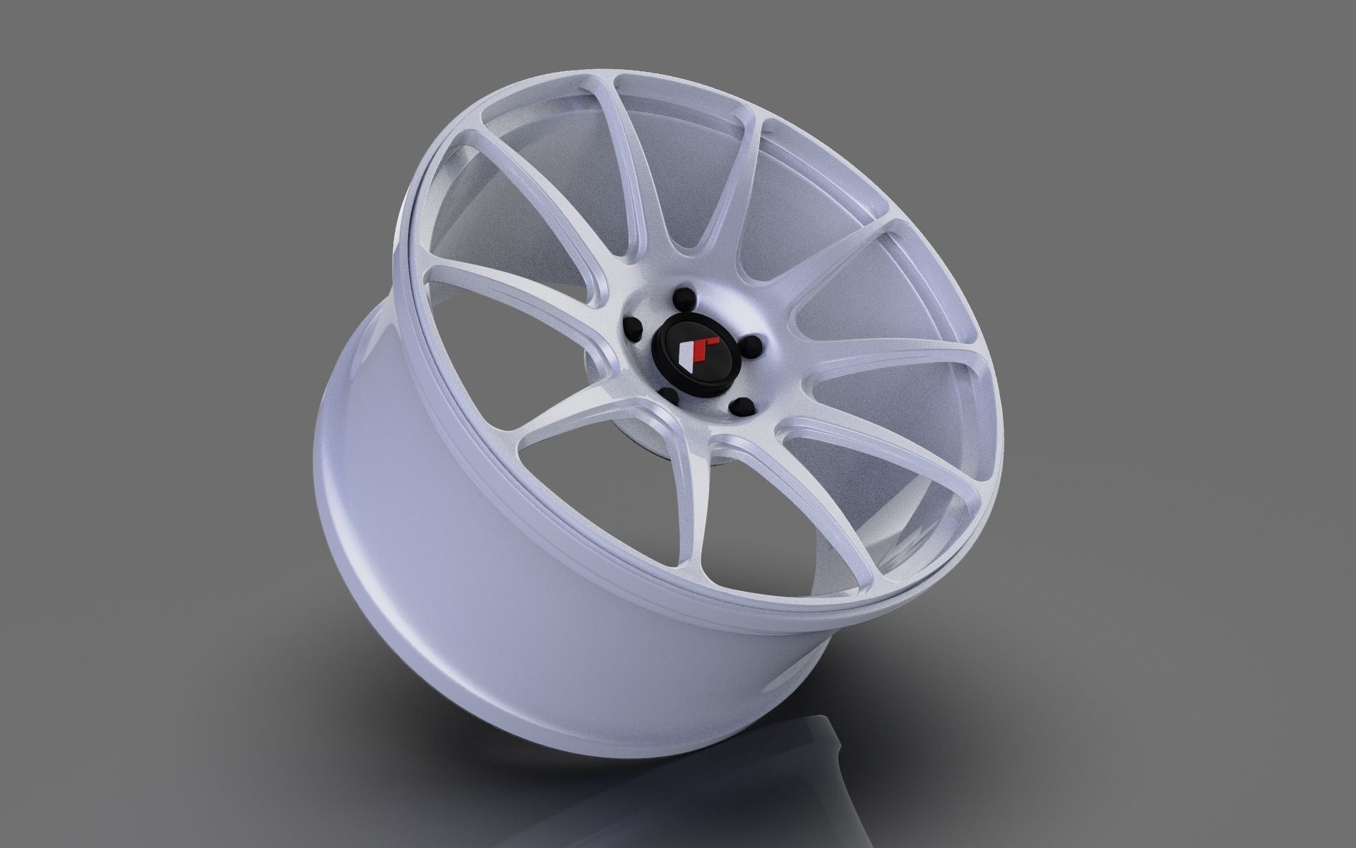 Japan Racing JR11 wheel silver 3D model 3D print model_6